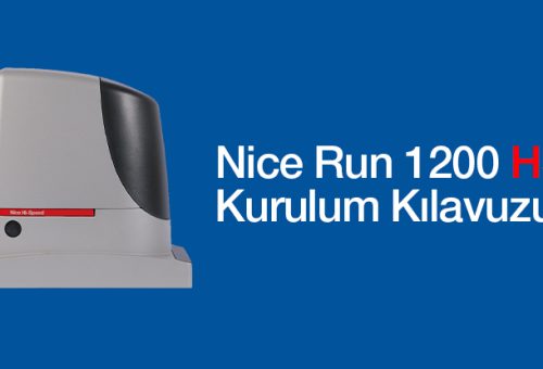 Nice Run 1200 HS Otomatik Kapı Motoru Kurulum Kılavuzu PDF