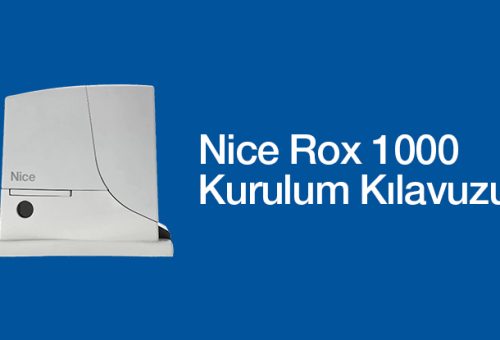 Nice Rox 1000 Otomatik Kapı Motoru Kurulum Kılavuzu PDF