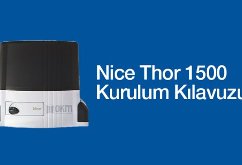 Nice Thor 1500 Otomatik Kapı Motoru Kurulum Kılavuzu PDF